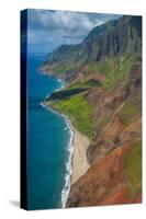 Aerial of the Rugged Napali Coast, Kauai, Hawaii, United States of America, Pacific-Michael Runkel-Stretched Canvas