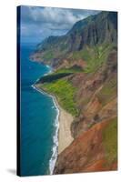 Aerial of the Rugged Napali Coast, Kauai, Hawaii, United States of America, Pacific-Michael Runkel-Stretched Canvas