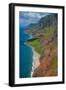 Aerial of the Rugged Napali Coast, Kauai, Hawaii, United States of America, Pacific-Michael Runkel-Framed Photographic Print