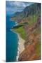 Aerial of the Rugged Napali Coast, Kauai, Hawaii, United States of America, Pacific-Michael Runkel-Mounted Photographic Print