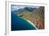 Aerial of the Rugged Napali Coast, Kauai, Hawaii, United States of America, Pacific-Michael Runkel-Framed Photographic Print