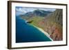 Aerial of the Rugged Napali Coast, Kauai, Hawaii, United States of America, Pacific-Michael Runkel-Framed Photographic Print