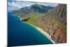 Aerial of the Rugged Napali Coast, Kauai, Hawaii, United States of America, Pacific-Michael Runkel-Mounted Photographic Print