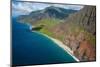 Aerial of the Rugged Napali Coast, Kauai, Hawaii, United States of America, Pacific-Michael Runkel-Mounted Photographic Print