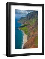 Aerial of the Rugged Napali Coast, Kauai, Hawaii, United States of America, Pacific-Michael Runkel-Framed Photographic Print