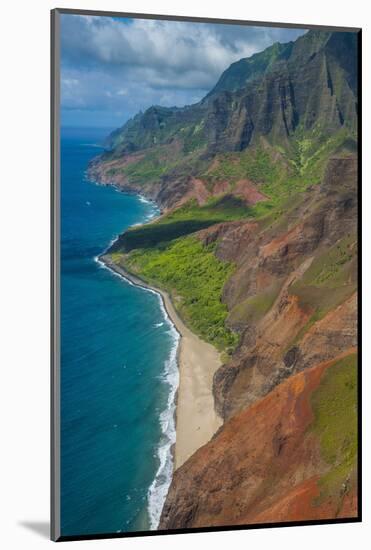 Aerial of the Rugged Napali Coast, Kauai, Hawaii, United States of America, Pacific-Michael Runkel-Mounted Photographic Print