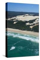 Aerial of the Seventy-Five Mile Beach, Fraser Island, UNESCO Site, Queensland, Australia-Michael Runkel-Stretched Canvas