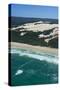 Aerial of the Seventy-Five Mile Beach, Fraser Island, UNESCO Site, Queensland, Australia-Michael Runkel-Stretched Canvas