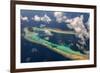 Aerial of the Very Beautiful Ant Atoll, Pohnpei, Micronesia, Pacific-Michael Runkel-Framed Photographic Print