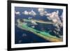 Aerial of the Very Beautiful Ant Atoll, Pohnpei, Micronesia, Pacific-Michael Runkel-Framed Photographic Print