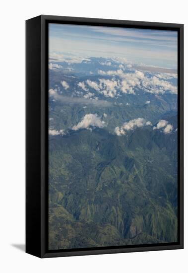 Aerial of the western highlands of Papua New Guinea, Pacific-Michael Runkel-Framed Stretched Canvas