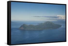 Aerial of Tongoa island, Shepherd Islands, Vanuatu, Pacific-Michael Runkel-Framed Stretched Canvas