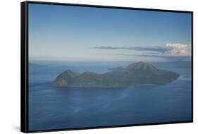 Aerial of Tongoa island, Shepherd Islands, Vanuatu, Pacific-Michael Runkel-Framed Stretched Canvas