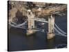 Aerial of Tower Bridge, London, England, United Kingdom, Europe-Charles Bowman-Stretched Canvas