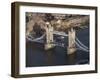 Aerial of Tower Bridge, London, England, United Kingdom, Europe-Charles Bowman-Framed Premium Photographic Print