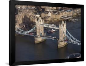 Aerial of Tower Bridge, London, England, United Kingdom, Europe-Charles Bowman-Framed Photographic Print