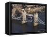 Aerial of Tower Bridge, London, England, United Kingdom, Europe-Charles Bowman-Framed Stretched Canvas