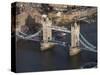 Aerial of Tower Bridge, London, England, United Kingdom, Europe-Charles Bowman-Stretched Canvas