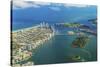Aerial of Town and Beach of Miami-Jorg Hackemann-Stretched Canvas