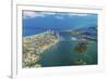 Aerial of Town and Beach of Miami-Jorg Hackemann-Framed Photographic Print