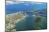 Aerial of Town and Beach of Miami-Jorg Hackemann-Mounted Photographic Print