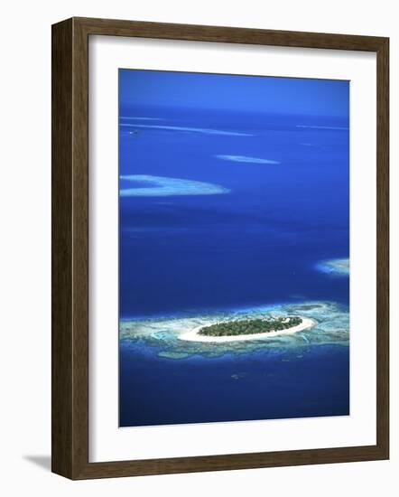 Aerial of Treasure Island Resort, Mamanuca Island Group, Fiji-David Wall-Framed Photographic Print