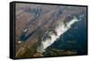 Aerial of Victoria Falls-Michele Westmorland-Framed Stretched Canvas