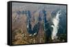 Aerial of Victoria Falls-Michele Westmorland-Framed Stretched Canvas