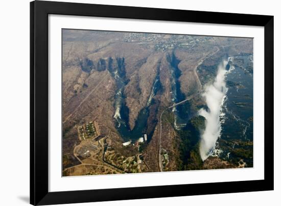 Aerial of Victoria Falls-Michele Westmorland-Framed Photographic Print