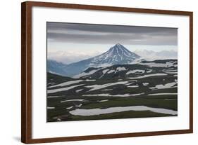 Aerial of Vilyuchinsk Volcano, Kamchatka, Russia, Eurasia-Michael Runkel-Framed Photographic Print