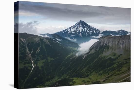 Aerial of Vilyuchinsk Volcano, Kamchatka, Russia, Eurasia-Michael Runkel-Stretched Canvas