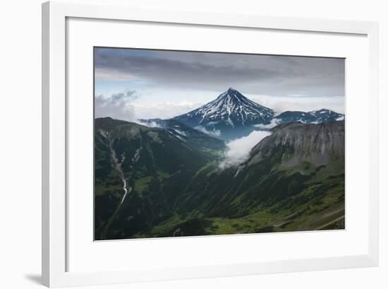 Aerial of Vilyuchinsk Volcano, Kamchatka, Russia, Eurasia-Michael Runkel-Framed Photographic Print