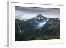 Aerial of Vilyuchinsk Volcano, Kamchatka, Russia, Eurasia-Michael Runkel-Framed Photographic Print