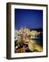 Aerial of Waikiki Beach at Night, HI-Walter Bibikow-Framed Photographic Print