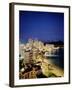 Aerial of Waikiki Beach at Night, HI-Walter Bibikow-Framed Photographic Print