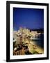 Aerial of Waikiki Beach at Night, HI-Walter Bibikow-Framed Photographic Print