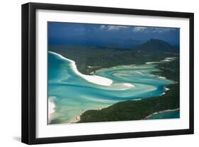 Aerial of Whitehaven in the Whit Sunday Islands, Queensland, Australia, Pacific-Michael Runkel-Framed Photographic Print