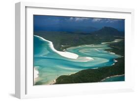 Aerial of Whitehaven in the Whit Sunday Islands, Queensland, Australia, Pacific-Michael Runkel-Framed Photographic Print