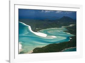 Aerial of Whitehaven in the Whit Sunday Islands, Queensland, Australia, Pacific-Michael Runkel-Framed Photographic Print