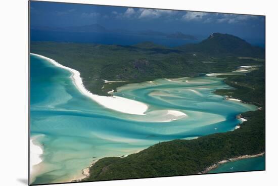 Aerial of Whitehaven in the Whit Sunday Islands, Queensland, Australia, Pacific-Michael Runkel-Mounted Photographic Print