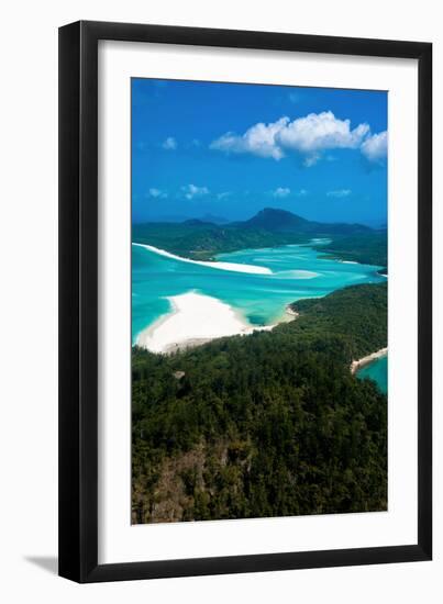 Aerial of Whitehaven in the Whit Sunday Islands, Queensland, Australia, Pacific-Michael Runkel-Framed Photographic Print