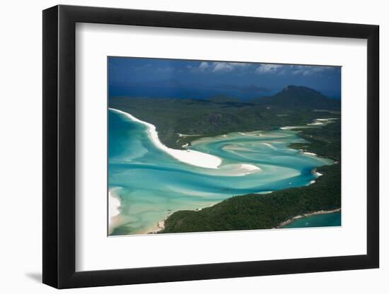 Aerial of Whitehaven in the Whit Sunday Islands, Queensland, Australia, Pacific-Michael Runkel-Framed Photographic Print