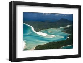 Aerial of Whitehaven in the Whit Sunday Islands, Queensland, Australia, Pacific-Michael Runkel-Framed Photographic Print