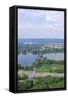 Aerial of Winona and Lake-jrferrermn-Framed Stretched Canvas