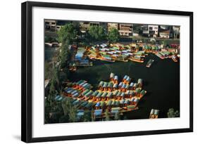 Aerial of Xochimilco Floating Gardens-Danny Lehman-Framed Photographic Print