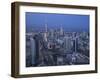 Aerial over Hilalli Street Towards Liberation Tower, Kuwait City, Kuwait-Walter Bibikow-Framed Photographic Print