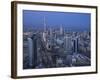 Aerial over Hilalli Street Towards Liberation Tower, Kuwait City, Kuwait-Walter Bibikow-Framed Photographic Print