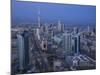 Aerial over Hilalli Street Towards Liberation Tower, Kuwait City, Kuwait-Walter Bibikow-Mounted Photographic Print