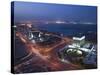 Aerial over Qatar Central Bank, Doha, Ad Dawhah, Qatar-Walter Bibikow-Stretched Canvas