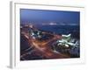 Aerial over Qatar Central Bank, Doha, Ad Dawhah, Qatar-Walter Bibikow-Framed Photographic Print